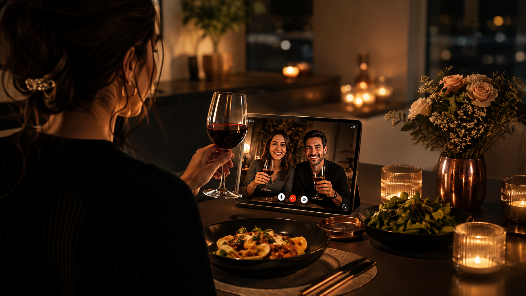 Cena a distanza tramite video dining OnlyyFood